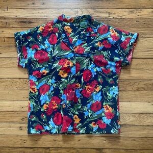 Vintage Hawaiian Blouse, Size Small
